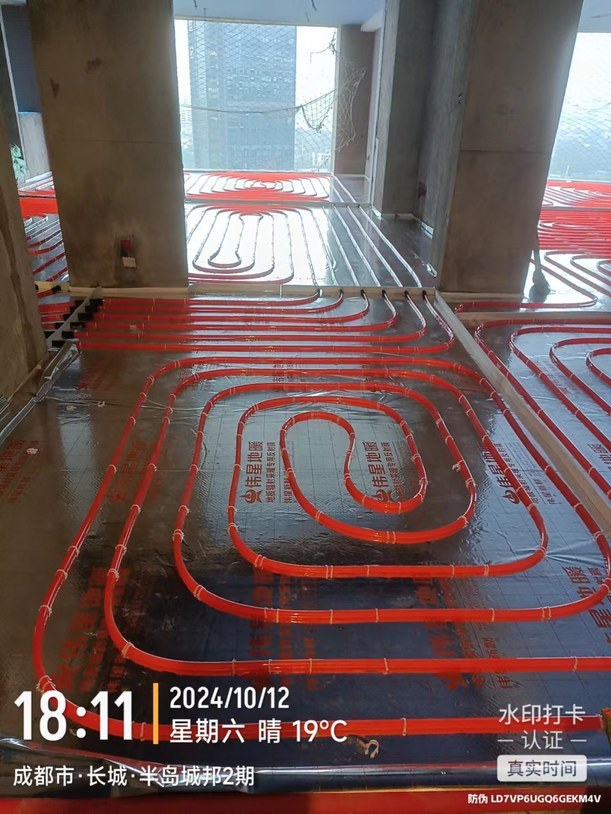 成都半岛城邦L老师地暖盘管分区布管