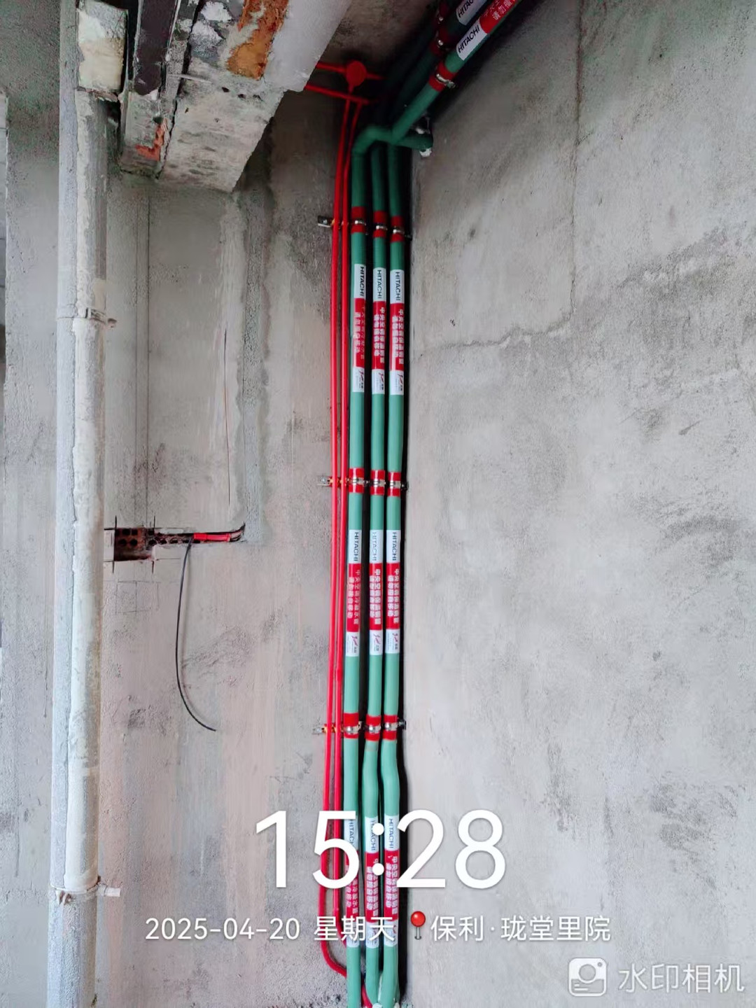 成都成华区保利珑堂里院苏老师日立尊睿无界空调管道安装5实景