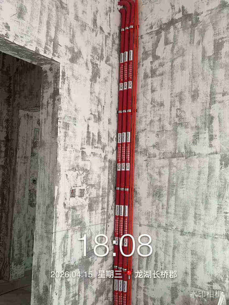 成都龙湖长桥郡·日立中央空调·铜管安装（二）