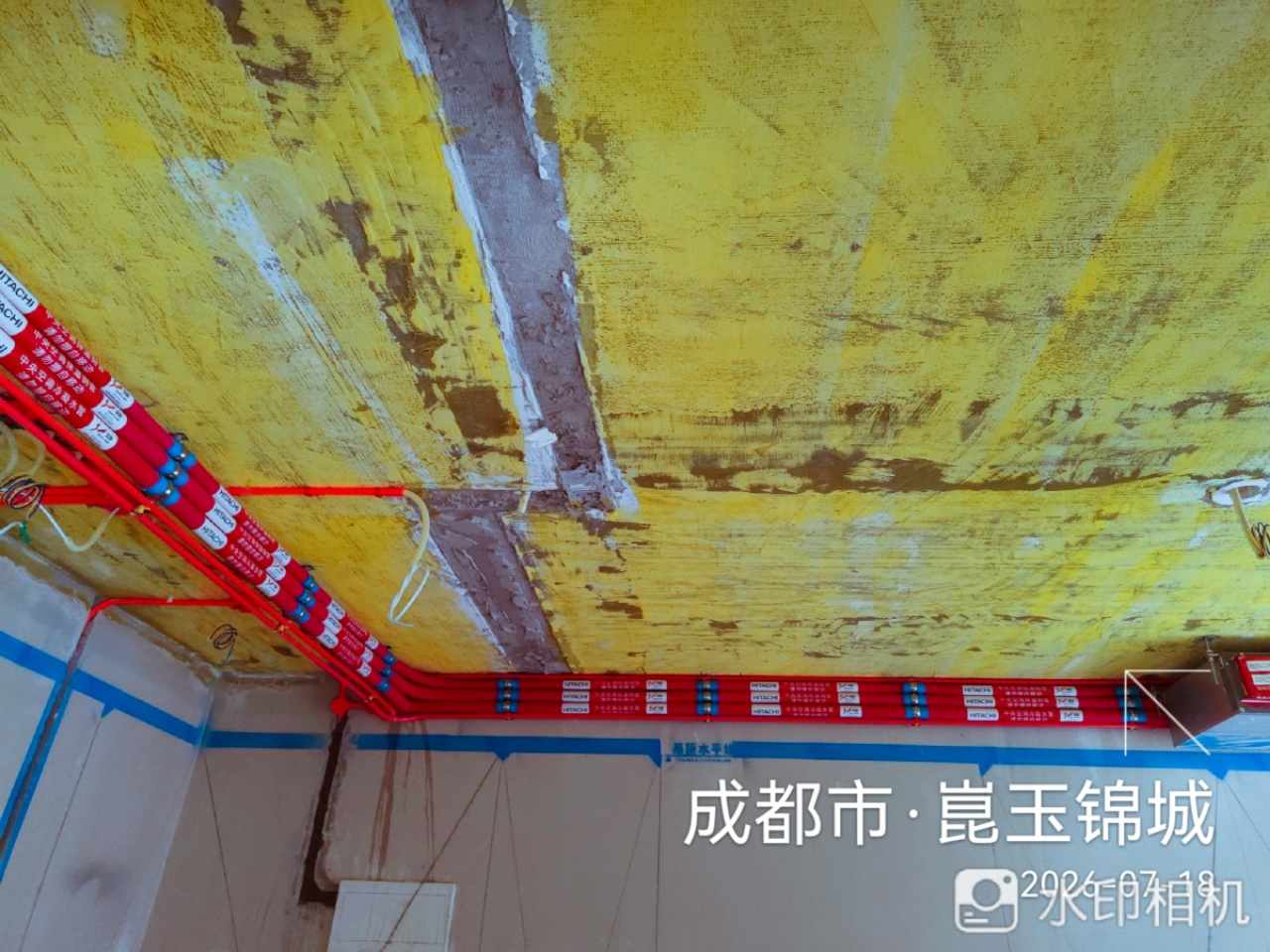 成都武侯新城簇锦板块·复地崑玉锦城85㎡日立舒享140一拖五内机安装实景