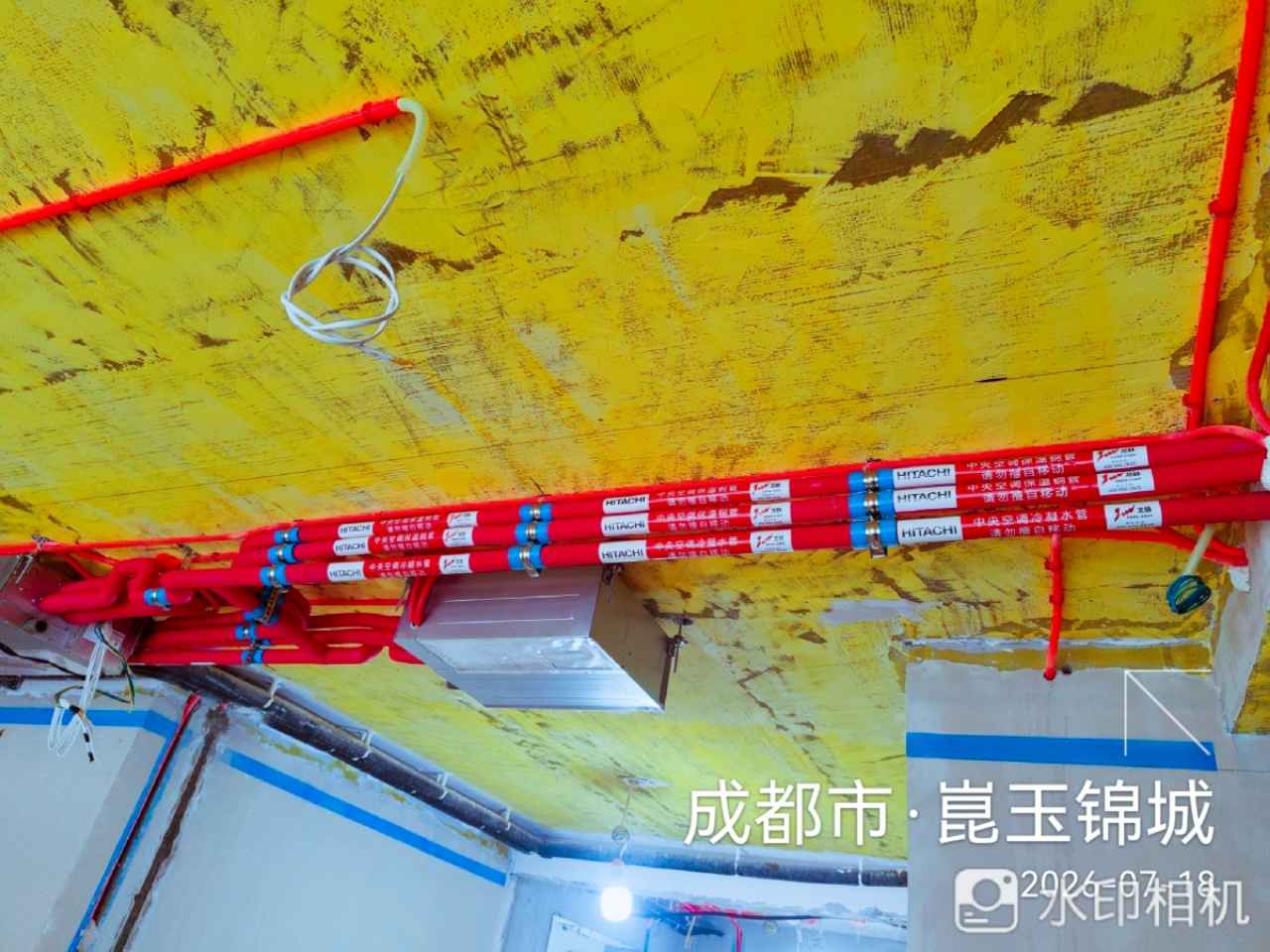 成都武侯新城簇锦板块·复地崑玉锦城85㎡日立舒享140一拖五内机安装实景