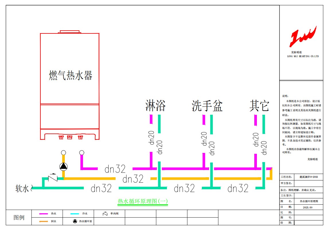双流中建鹿溪澜岸·热水循环原理图