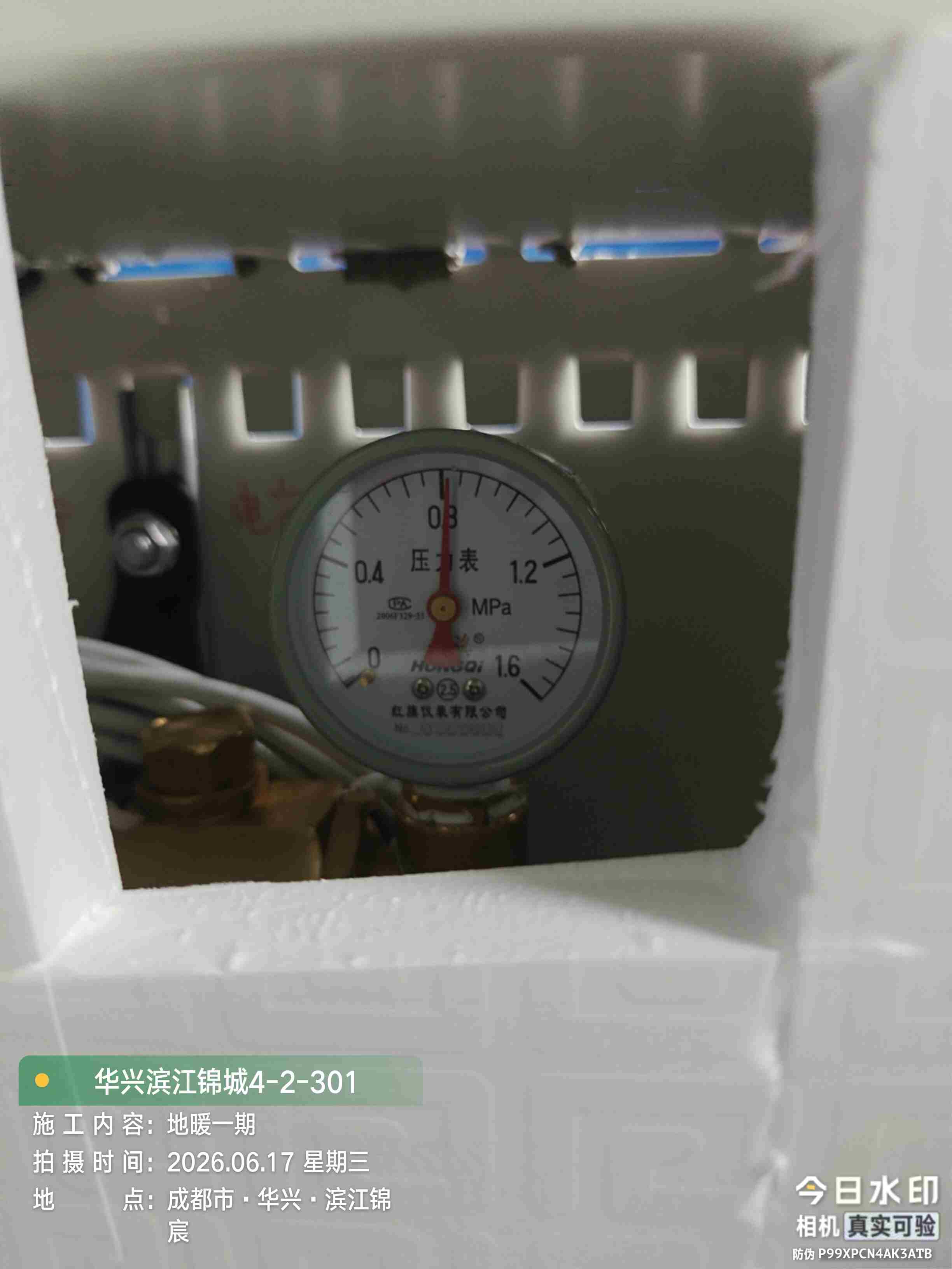 成都市双流区华兴滨江锦宸-韩老师-地暖压力表