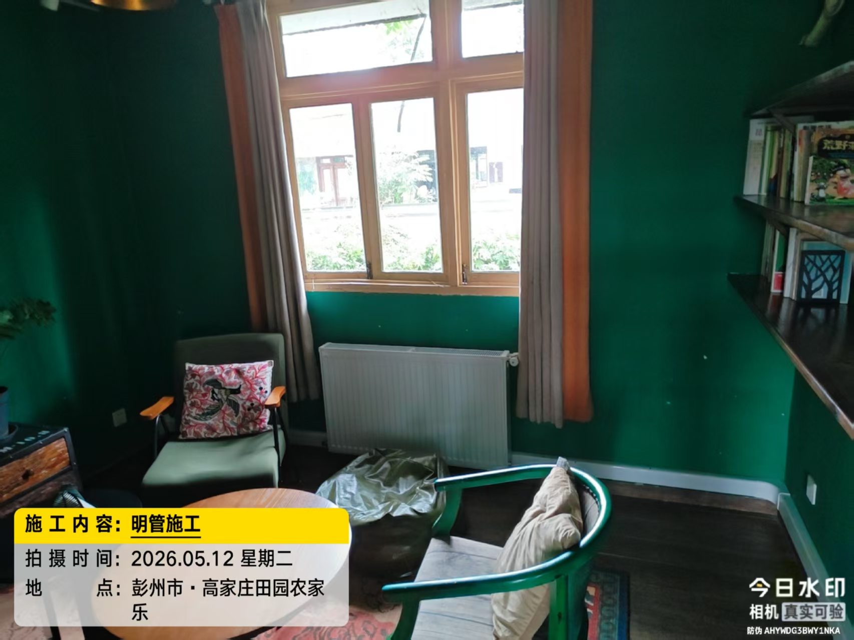 成都彭州先锋村猪圈咖啡派洛利明装暖气片客厅完工实拍