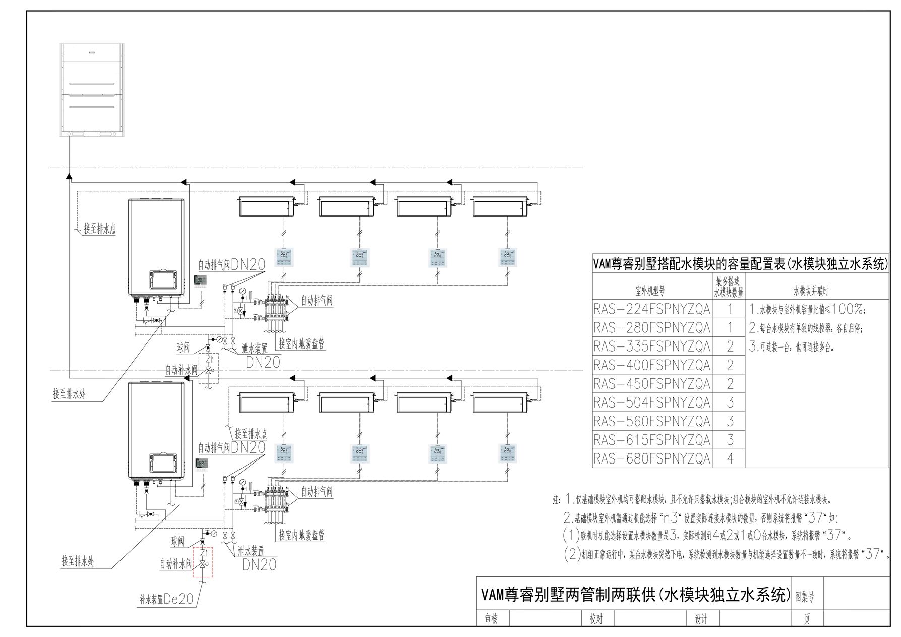 恒大山水城·日立尊睿全效三联供·三管制内机调试