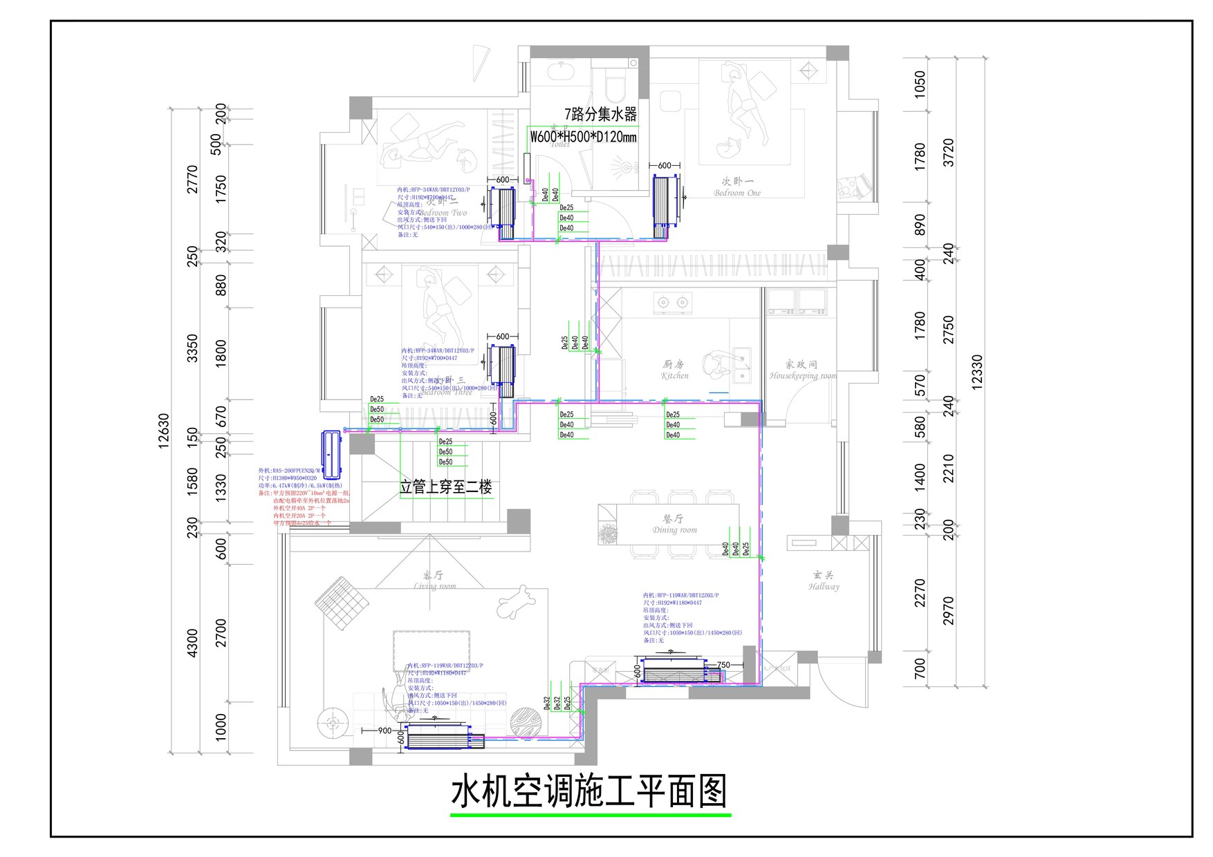 通用设计图-水机空调施工平面图