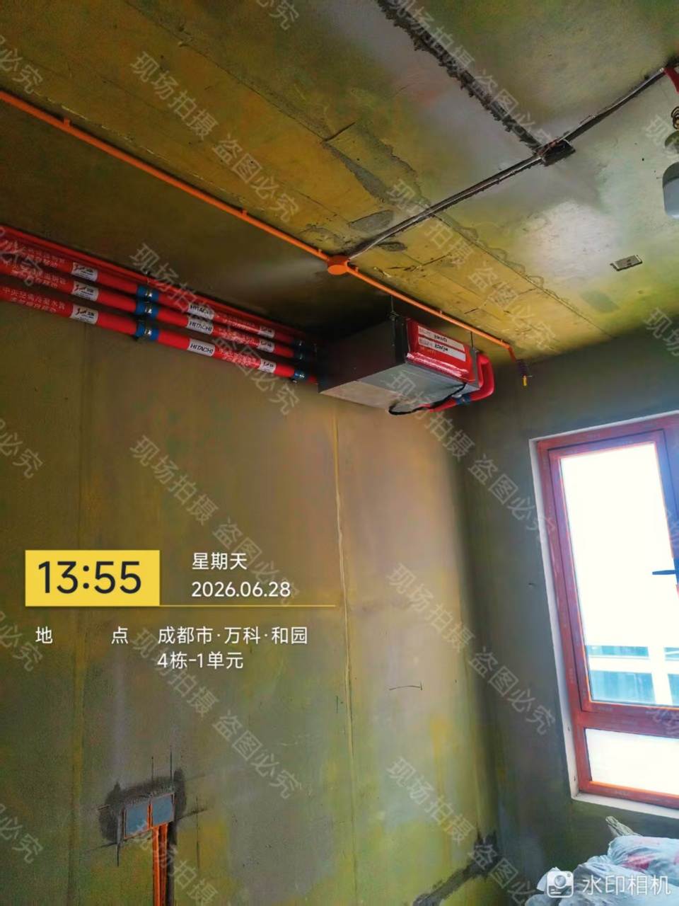 成都万科和苑日立mini二代室内机安装细节