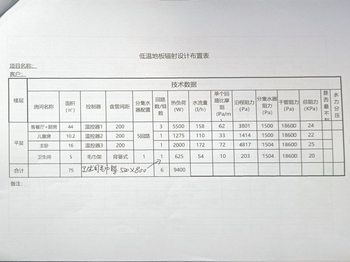 地暖配置