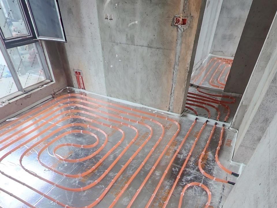 地暖盘管敷设实景 | 龙脉暖通精工施工 | 大邑稻香渔歌·苗老师