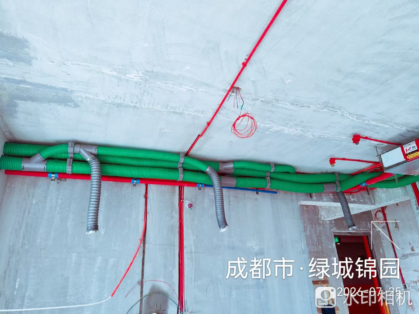 成都成华区绿城锦园崔老师日立云净新风安装完工实景