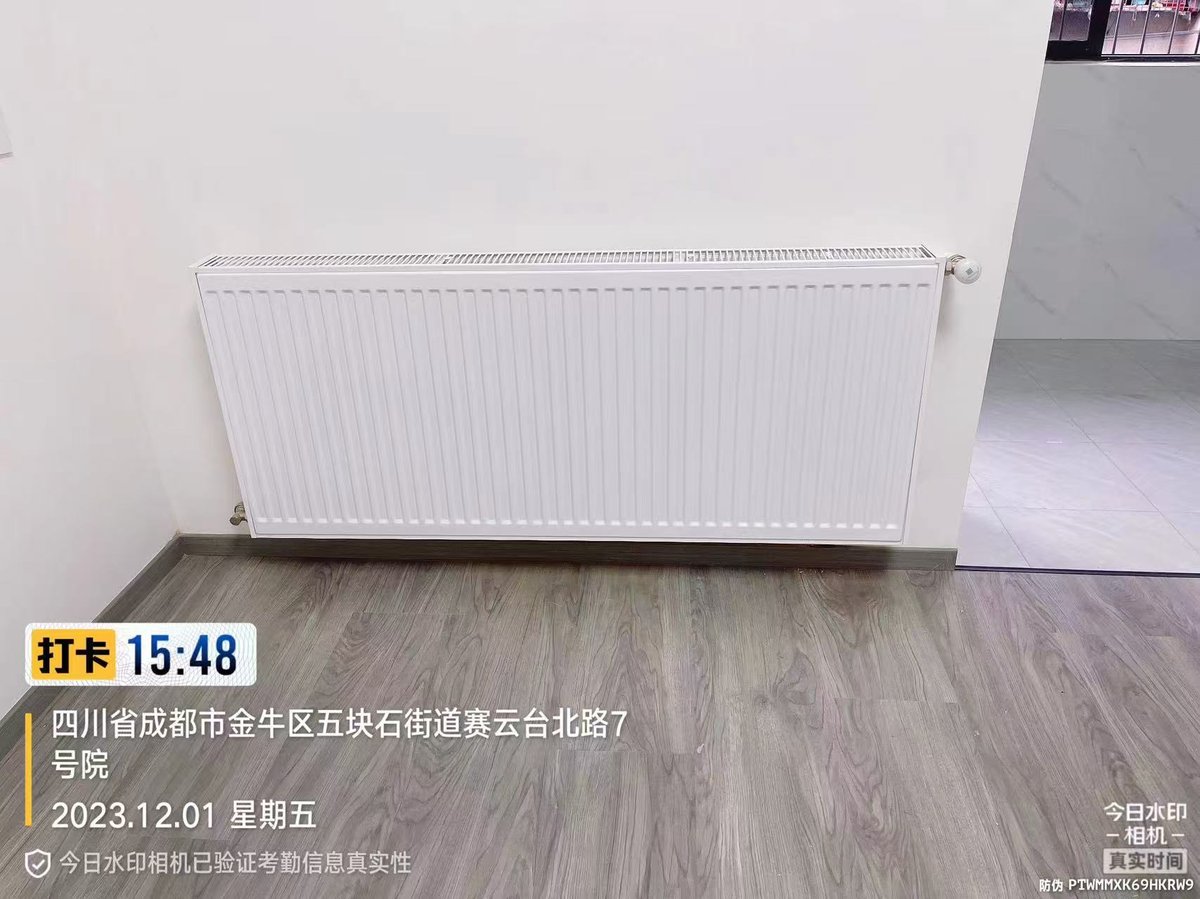 成都金牛区赛云台路L老师明装暖气客厅暖气片
