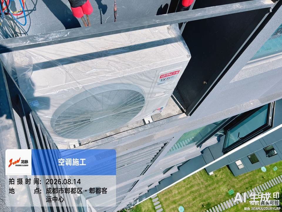 成都·日立中央空调隐蔽工程·精工安装实拍