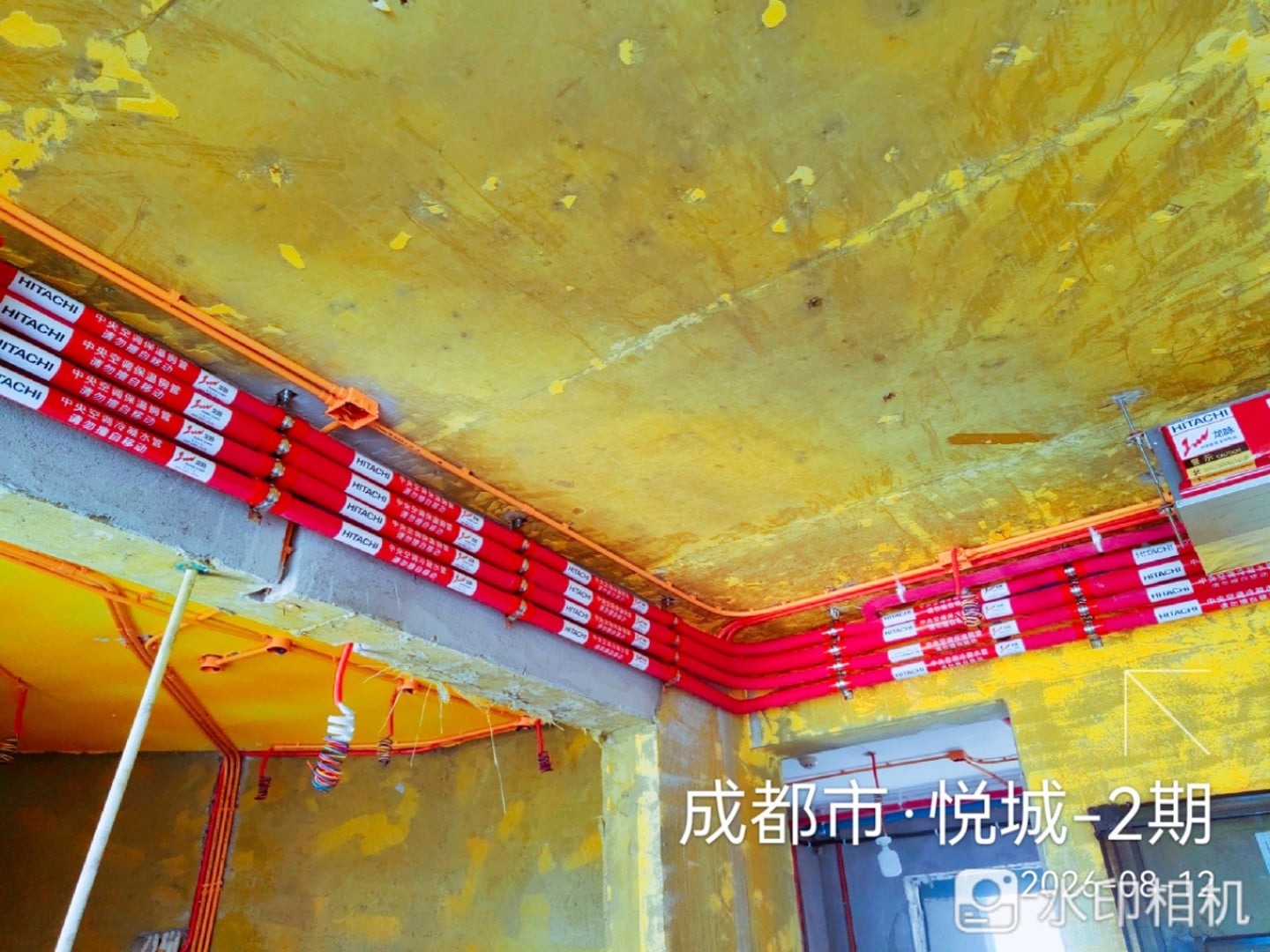 成都双流区航空港悦城二期王先生日立尊睿全效II空调标准走管2实景