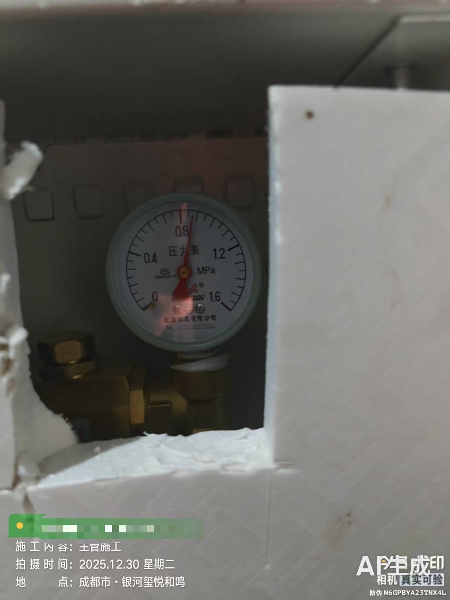 双流银河玺悦和L老师日立智享天氟地水二联供（分集水箱主管部压力测试）
