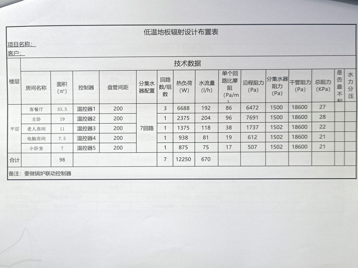 成都双流区越秀曦悦府刘老师曼瑞德地暖系统配置图