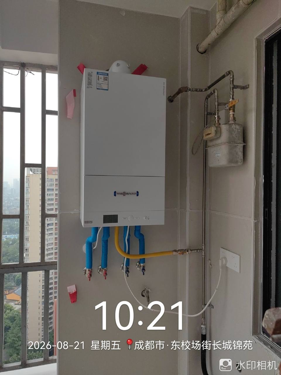 长城锦苑-菲斯曼壁挂炉调试实拍 龙脉暖通售后