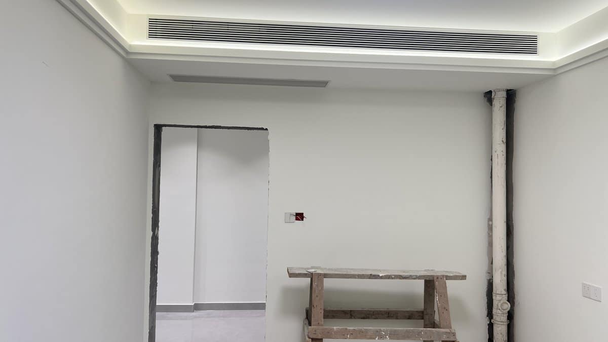 成都天府新区大林镇自建房日立水墅适二联供·9月收尾卧室风机盘管其一