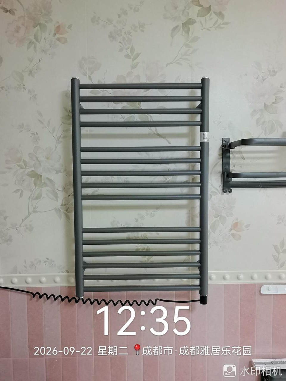 成都双流区雅居乐花园峰会南区-卫生间干区毛巾架安装实拍 龙脉暖通售后