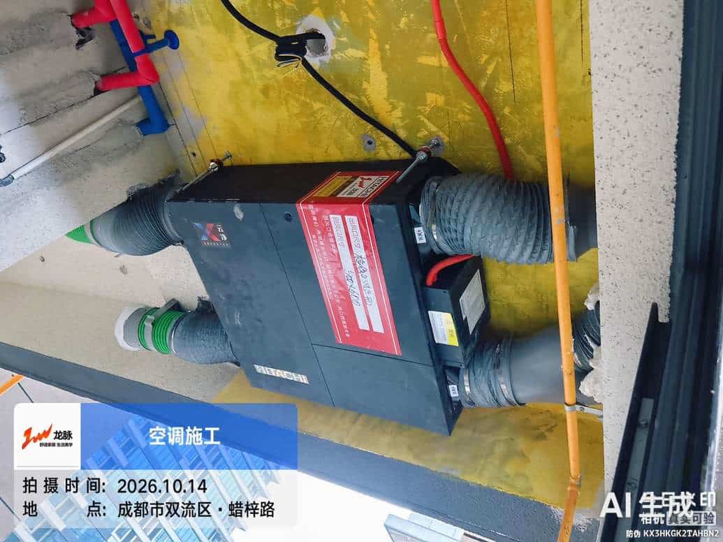 天投滨湖铂萃·新风主机安装实拍